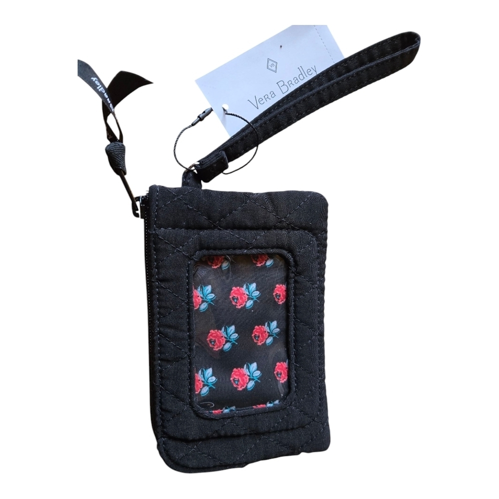 Vera Bradley Black Floral Wristlet